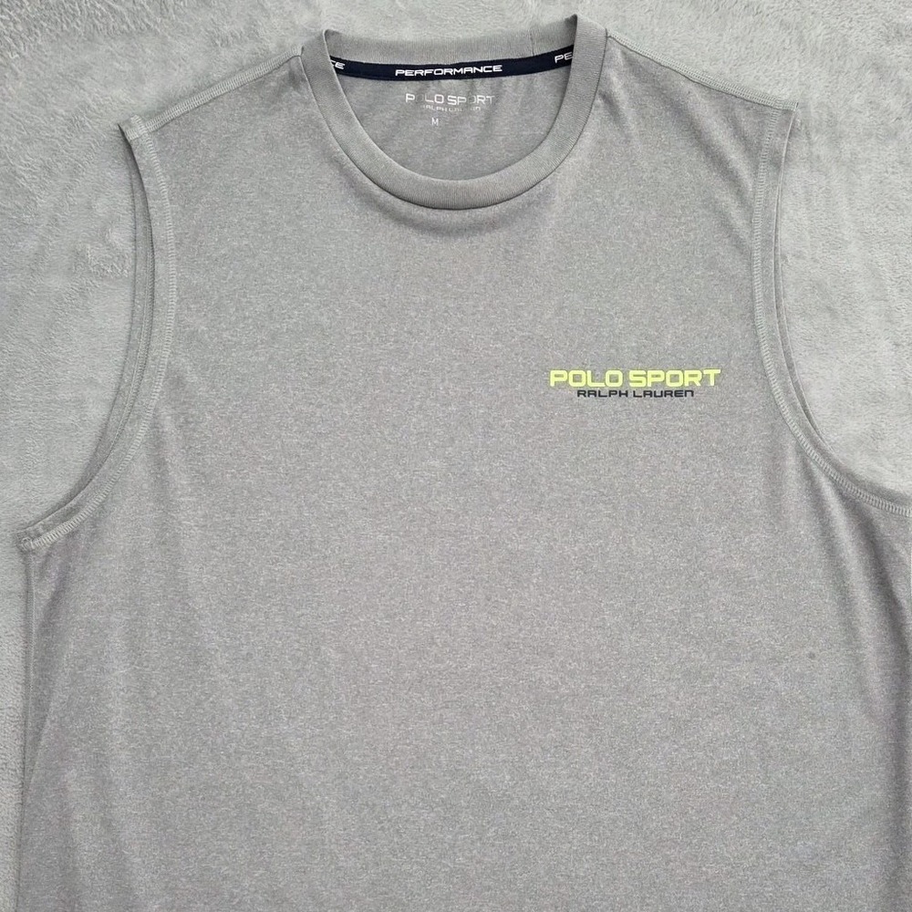 Polo Sport Ralph Lauren Performance Tank Top Men’s M Gray Retro Y2K
